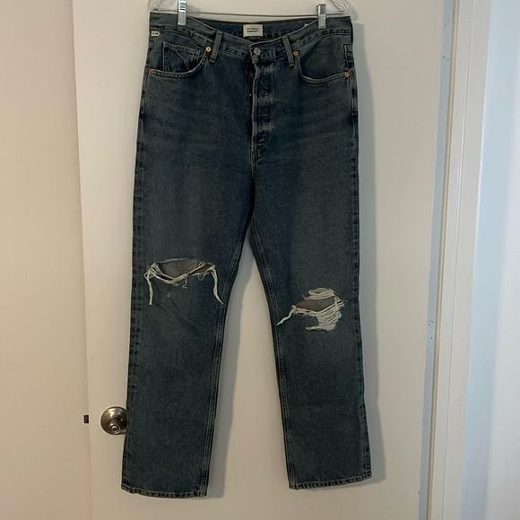 Citizens Of Humanity Denim - Citizens of Humanity Sabine Distressed High Rise Straight Jean Size 31